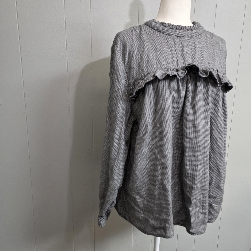 Simply Be Long Sleeve Ruffle Blouse - Picture 2 of 12